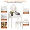 Wood Vanity Table Set with Oval Mirror and 4 Drawers for Kids Girls Women-White